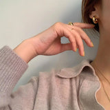925 Silver Big Hoop Earrings for Women Round Tube Statement Studs