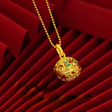 18k Antique Burnt Sachet Pendant for Women