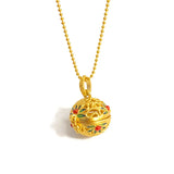 18k Antique Burnt Sachet Pendant for Women