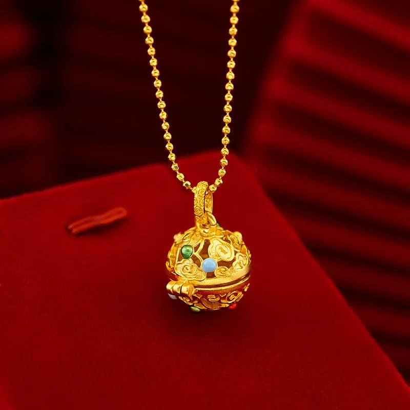 18k Antique Burnt Sachet Pendant for Women