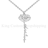 18k Name Letter Necklace Personalized Birthday Gift