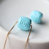 18k Turquoise Bead Pendant Inlaid Jewelry