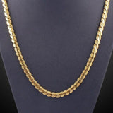 18k Plated 24k Chain Necklace for Men 24 Inch 4mm/6mm Birthday Party Jewelry