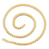 24K Plated 18k Necklace 4mm/6mm 24 Inch Chain For Men's Birthday Party Jewelry