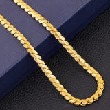 18k Plated 24k Chain Necklace for Men 24 Inch 4mm/6mm Birthday Party Jewelry