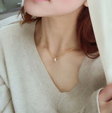 925 Sterling Silver Beaded Chain Necklace Zircon Necklaces Pendants