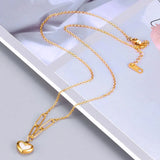 18k Peach Heart Pendant Necklace for Women