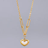 18k Peach Heart Pendant Necklace for Women