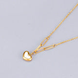 18k Peach Heart Pendant Necklace for Women