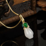 Real Natural Jade Treasure Pendant Necklace Jewelry Pendant Females