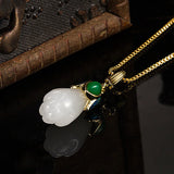 Real Natural Jade Treasure Pendant Necklace Jewelry Pendant Females