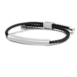 18k Plated Bar Logo Bracelets Adjustable Braided Rope Bracelet