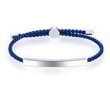 18k Plated Bar Logo Bracelets Adjustable Braided Rope Bracelet