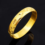18k Plated Matte Buckle Bridal Bracelet Bangle Wedding Jewelry Gift
