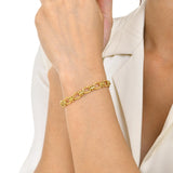 18k Plated Chunky Oval Link Chain Bracelets for Women