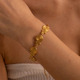 18k Plated Stainless Steel Swirl Bangles Bracelet for Girls