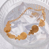 18k Plated Stainless Steel Swirl Bangles Bracelet for Girls