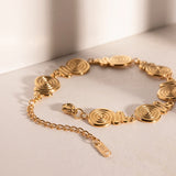 18k Plated Stainless Steel Swirl Bangles Bracelet for Girls