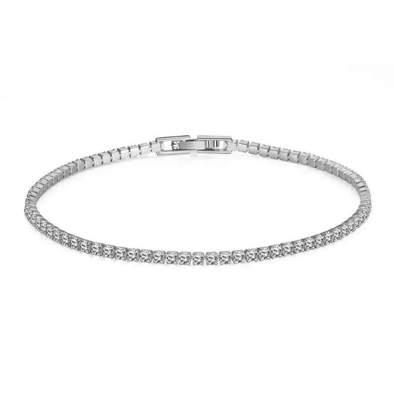 18k Plated Moissanite Tennis Bracelet 3/4/5mm S925 Sterling Silver