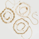 18k Plated Puka Cowrie Shells Necklace Cord Closure