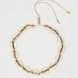 18k Plated Puka Cowrie Shells Necklace Cord Closure