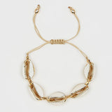 18k Plated Puka Cowrie Shells Necklace Cord Closure