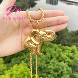 18k Plated Pendant with Chain Anchor Crocodile Mermaid Elephant Necklace