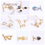 18k Plated Flower Toggle Clasp with Star Charms
