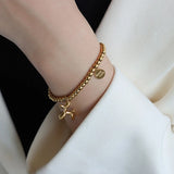 18k Plated Balloon Dog Stretch Bracelet Lucky Charm Jewelry