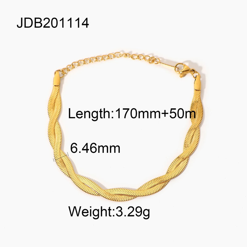 Women's Double Cross Snake Chain Bracelet Jewelry