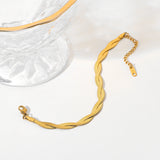 Women's Double Cross Snake Chain Bracelet Jewelry