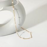 18k Plated Stainless Steel Natural Freshwater Pearl Pendant Necklace