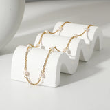 18k Plated Stainless Steel Natural Freshwater Pearl Pendant Necklace