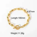 18k Gold-Plated U-Shaped Character Ot Button Horseshoe Chain Hand Jewelry