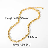 18k Gold-Plated U-Shaped Character Ot Button Horseshoe Chain Hand Jewelry
