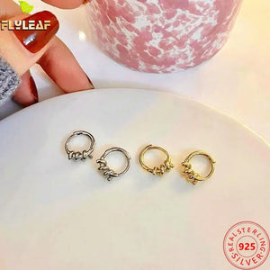 925 Sterling Silver Coil Hoop Earrings For Women
