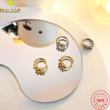 925 Sterling Silver Coil Hoop Earrings For Women