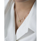 925 Silver Round Necklace with Freshwater Pearl Bead Chain
