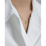 925 Silver Round Necklace with Freshwater Pearl Bead Chain