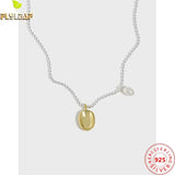 925 Silver Round Necklace with Freshwater Pearl Bead Chain