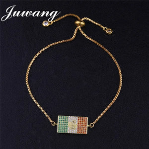 Mexico Football Fans Bracelet Adjustable Chains 18k Plating Charm Jewelry Gift
