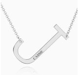 18k Plating Initials Necklaces Carved Names Sweater Chains