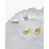 Water Drop Stud Earrings 925 Sterling Silver Platinum Earings Femme