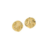 18k Plated Bump Stud Earrings 925 Silver 12.3mm Round Earings