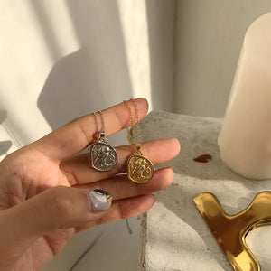 Vintage Owl Pendant Necklace 925 Silver Animal Gift