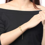 18k Rose & Silver Chain Bracelets for Women