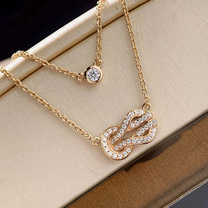 18k Platinum Diamond Charm Necklace