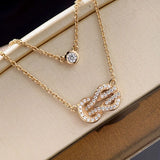 18k Platinum Diamond Charm Necklace