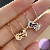 18k Platinum Diamond Charm Necklace