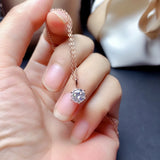 18k Gold-plated Moissanite Classic Six-claw Diamond Necklace